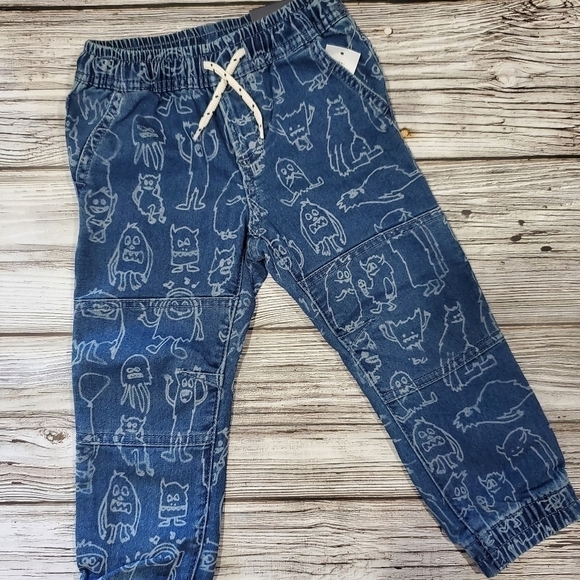 Super Soft Denim Joggers Gap Halloween Themed Jogger Pants NWT - Picture 6 of 7